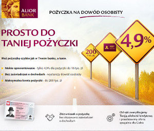 pożyczka na dowód w alior banku